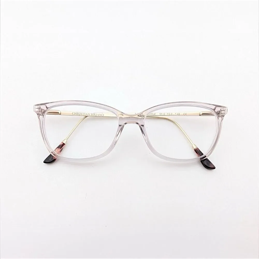MSRP $120 Christian Siriano Eyeglasses Frames 'LANA' CRYLV 51-15-140, Grey/Gold
